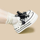 Dark Romance Polka Dot Cat Platform Sneakers – Women's Bunny Bobo's House 
