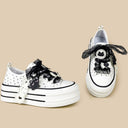 Dark Romance Polka Dot Cat Platform Sneakers – Women's Bunny Bobo's House 