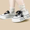Dark Romance Polka Dot Cat Platform Sneakers – Women's Bunny Bobo's House 