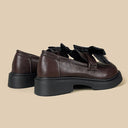 Dark Teddy Bow Chocolate Platform Loafers - Women's Bear Bobo's House 