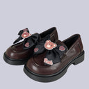Dark Teddy Bow Chocolate Platform Loafers - Women's Bear Bobo's House US 5 | EU 35 