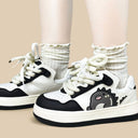 Dino Rawr Black and White Casual Sneakers – Unisex Dinosaur Bobo's House 