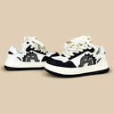 Dino Rawr Black and White Casual Sneakers – Unisex Dinosaur Bobo's House 