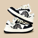 Dino Rawr Black and White Casual Sneakers – Unisex Dinosaur Bobo's House 