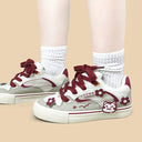 Fortune Chubby Neko Floral Low Top Mesh Sneakers - Unisex Cat Bobo's House 