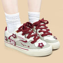 Fortune Chubby Neko Floral Low Top Mesh Sneakers - Unisex Cat Bobo's House 