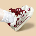 Fortune Chubby Neko Floral Low Top Mesh Sneakers - Unisex Cat Bobo's House 