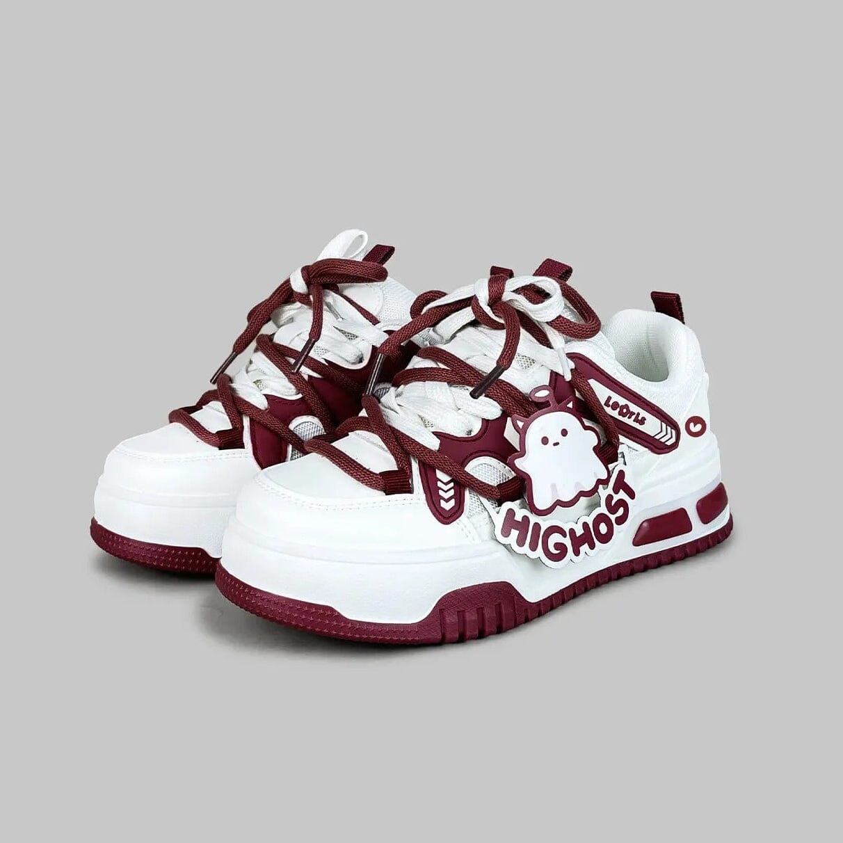 Friendly Ghost Chunky Casual Red Sneakers - Unisex Ghost Bobo's House M 3 | W 5 | EU 35 