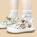 Frosted Fawn Winter Chunky Mid Top Shoes - Unisex Reindeer Bobo's House 