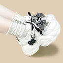 Gingham Bunny Dark Coquette Kawaii Chunky Sneakers – Unisex Bunny Bobo's House 