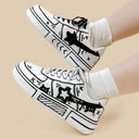 Hand Painted Bold Contrast Casual White Shoes - Unisex Bobo's House 