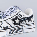 Hand Painted Bold Contrast Casual White Shoes - Unisex Bobo's House 