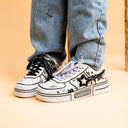 Hand Painted Bold Contrast Casual White Shoes - Unisex Bobo's House 