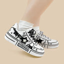 Hand Painted Bold Contrast Casual White Shoes - Unisex Bobo's House 