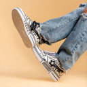 Hand Painted Bold Contrast Casual White Shoes - Unisex Bobo's House 