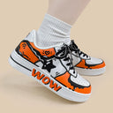 Hand Painted Bold Orange Casual White Shoes - Unisex Bobo's House 
