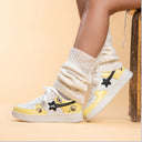 Hand Painted Buzzley the Bumblebee Butter Yellow Sneakers - Unisex Bobo's House 