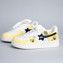 Hand Painted Buzzley the Bumblebee Butter Yellow Sneakers - Unisex Bobo's House 