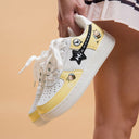 Hand Painted Buzzley the Bumblebee Butter Yellow Sneakers - Unisex Bobo's House 