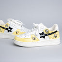Hand Painted Buzzley the Bumblebee Butter Yellow Sneakers - Unisex Bobo's House 