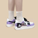 Hand Painted Friendly Ghost Mist Purple Sneakers - Unisex Bobo's House 