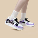Hand Painted Friendly Ghost Mist Purple Sneakers - Unisex Bobo's House 