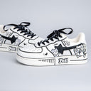 Hand Painted Kawaii Cat Casual White Shoes - Unisex Cat Bobo's House 