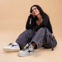 Hand Painted Kawaii Cat Casual White Shoes - Unisex Cat Bobo's House 