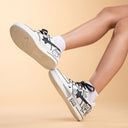 Hand Painted Kawaii Cat Casual White Shoes - Unisex Cat Bobo's House 