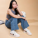 Hand Painted Loving Cat Strawberry Milk Pink Sneakers - Unisex Cat Bobo's House 