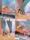 Hand Painted Pink Casual White Shoes - Unisex Bobo's House 