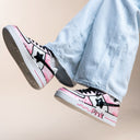 Hand Painted Pink Casual White Shoes - Unisex Bobo's House 
