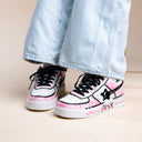 Hand Painted Pink Casual White Shoes - Unisex Bobo's House 