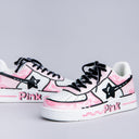 Hand Painted Pink Casual White Shoes - Unisex Bobo's House 