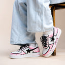 Hand Painted Pink Casual White Shoes - Unisex Bobo's House 