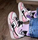 Hand Painted Pink Casual White Shoes - Unisex Bobo's House 