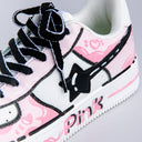 Hand Painted Pink Casual White Shoes - Unisex Bobo's House 