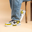 Hand Painted Yellow Panda Casual White Shoes - Unisex Bobo's House 