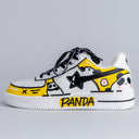 Hand Painted Yellow Panda Casual White Shoes - Unisex Bobo's House M 3.5 | W 5.5 | EU 36 