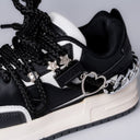 Happy Heart 'n Sole Black Casual Sneakers - Unisex 0 Bobo's House 