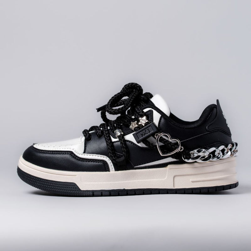 Happy Heart 'n Sole Black Casual Sneakers Unisex Bobo's House