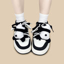 Happy Panda Plush Chunky Mid Top Shoes – Women's Bear Bobo's House 