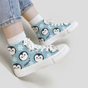 Haru the Penguin High Top Canvas Shoes - Unisex Bobo's House 