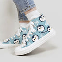 Haru the Penguin High Top Canvas Shoes - Unisex Bobo's House 