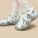 Haru the Penguin Kawaii Cream Chunky Sneakers – Women's Penguin Bobo's House 
