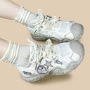 Haru the Penguin Kawaii Cream Chunky Sneakers – Women's Penguin Bobo's House 