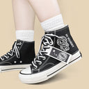 Hi Mummy Black High Top Canvas Shoes - Unisex Mummy Bobo's House 