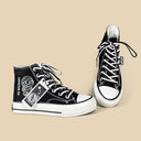 Hi Mummy Black High Top Canvas Shoes - Unisex Mummy Bobo's House 