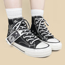 Hi Mummy Black High Top Canvas Shoes - Unisex Mummy Bobo's House 