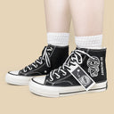 Hi Mummy Black High Top Canvas Shoes - Unisex Mummy Bobo's House 